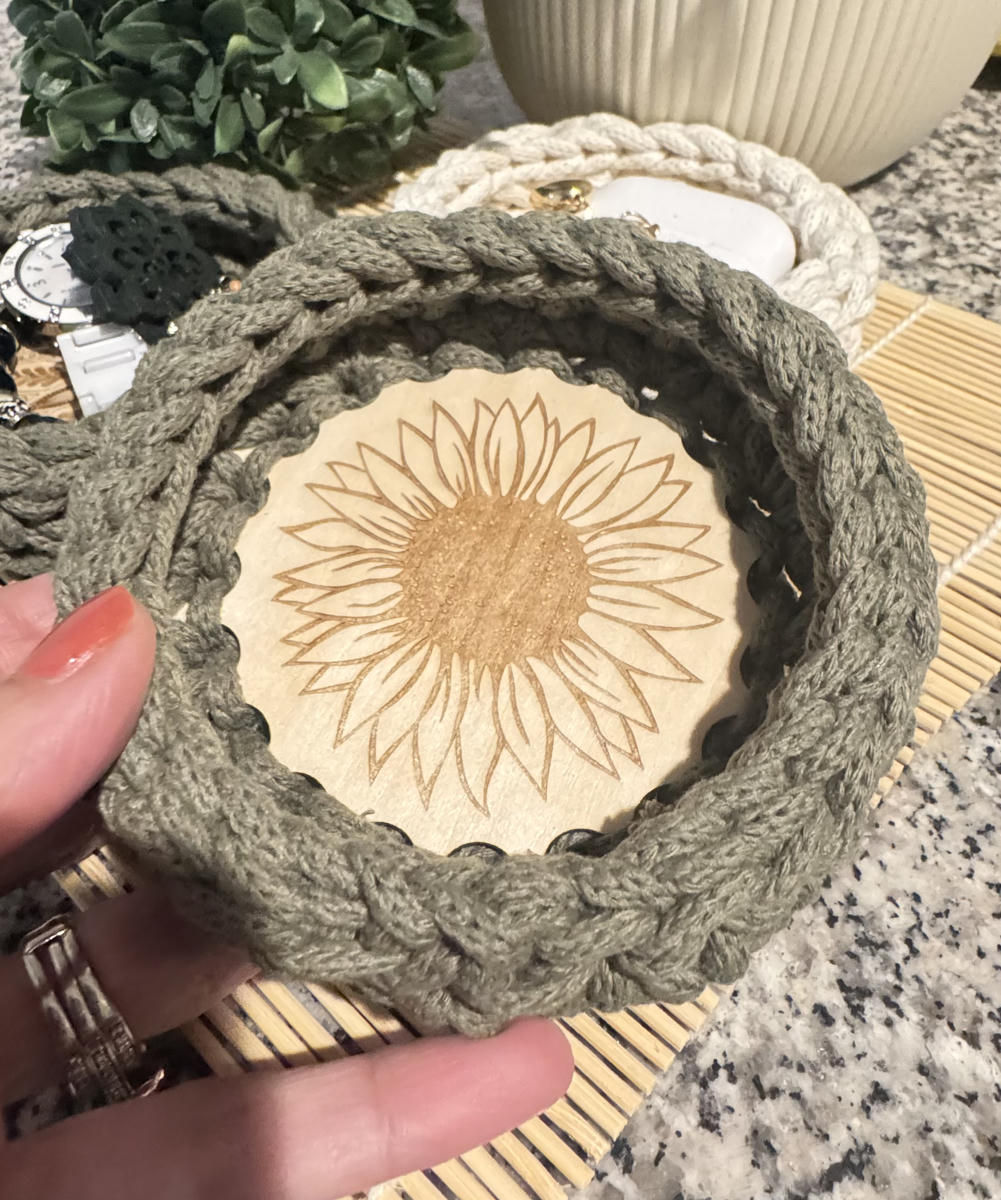 Crochet basket, Jewlery holder